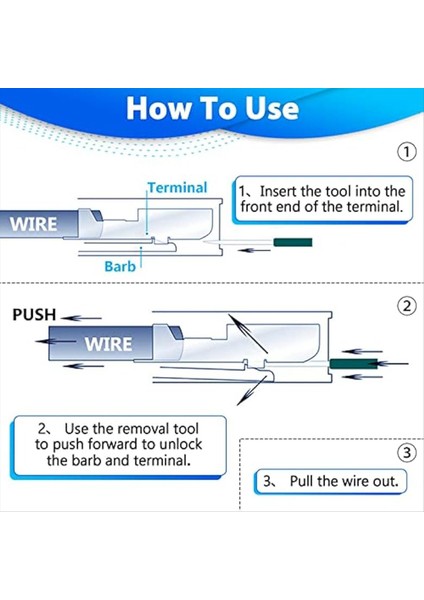 Terminal Çıkarma Aracı Kiti 139 Pcs Depinning Aracı Elektrik Konnektörü Pimi Çıkarma Aracı Kit Pimi Pin Çekme Alet Seti (Yurt Dışından) indirimleri