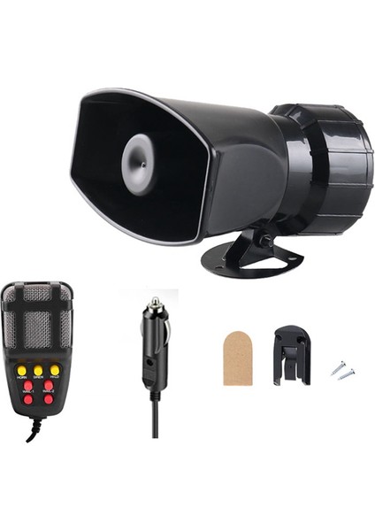Mic Pa Sistemi Acil Durum Ampfikatör Hooter 12V Hava Boynuzu Megafon Tonu Araba Korna Araba Uyarı Alarm Hoparlörleri Sesle (Yurt Dışından)