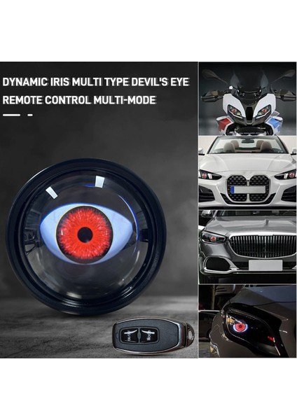 Dinamik LED Araba Farlar Montajı 2&#39 De 1 Şeytan Göz Dekorasyon Sis Lambası Aydınlatma Uzaktan Kumanda Otomatik Getirme 12-36V (Yurt Dışından) fırsatları