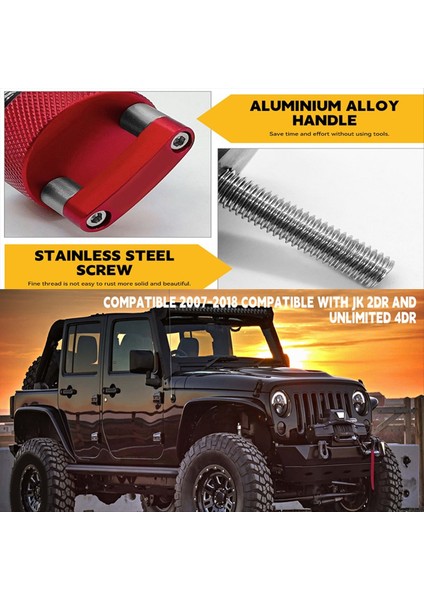 6pcs Hardtop Cıvatalar Vidalı Hızlı Çıkarma Bağlantı Elemanı Başparmak Vidalı Somun Kiti Jk 2007-20018 Jl 2018-2022 (Yurt Dışından) fırsatları