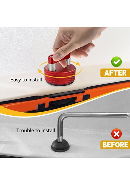 6pcs Hardtop Cıvatalar Vidalı Hızlı Çıkarma Bağlantı Elemanı Başparmak Vidalı Somun Kiti Jk 2007-20018 Jl 2018-2022 (Yurt Dışından) indirimleri