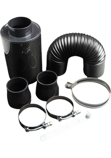 Araç Evrensel Emme Hava Kutusu Kiti Hava Filtre Kiti Hava Hava Emme Modifiye Kit Akışlı Karbon Fiber Araç Modifiye Aksesuarlar (Yurt Dışından)