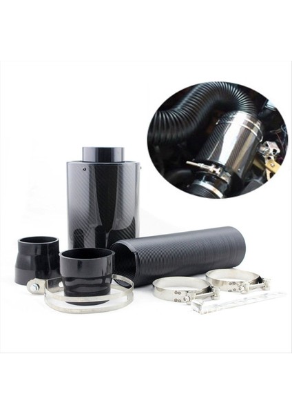 Araç Evrensel Emme Hava Kutusu Kiti Hava Filtre Kiti Hava Hava Emme Modifiye Kit Akışlı Karbon Fiber Araç Modifiye Aksesuarlar (Yurt Dışından) fiyatları
