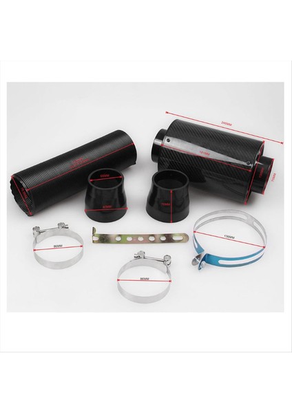 Araç Evrensel Emme Hava Kutusu Kiti Hava Filtre Kiti Hava Hava Emme Modifiye Kit Akışlı Karbon Fiber Araç Modifiye Aksesuarlar (Yurt Dışından) fırsatları