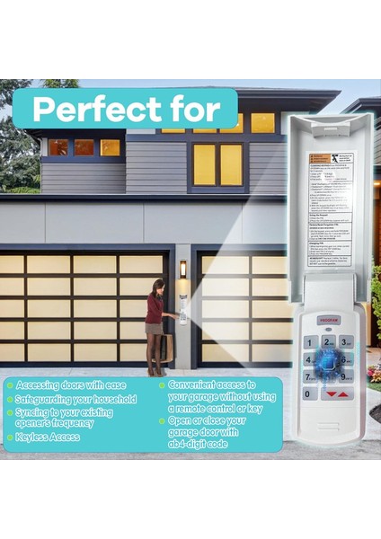 22 In1 Garaj Kapı Açıcı Kablosuz Tuş Takımı Tüm Genie/tepegöz/intelcode/dip Anahtarı Garaj Kapı Açıcıları ile Uyumlu (Yurt Dışından) fırsatları