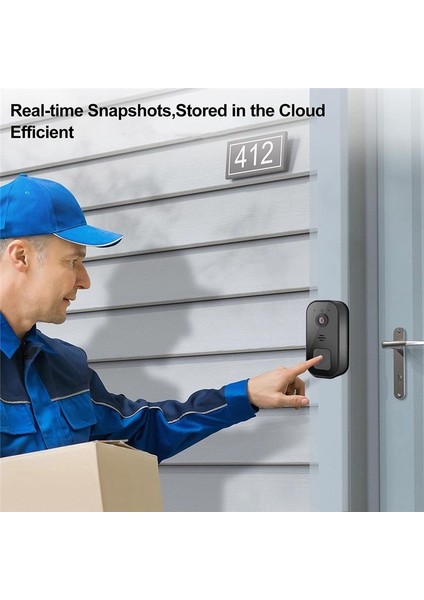 Kablosuz Video Kapı Zi Kamera Kapı Zi Akıllı Kapı Zi Kolay Kurulum Desteği 2 4g Wifi Siyah (Yurt Dışından) fiyatları