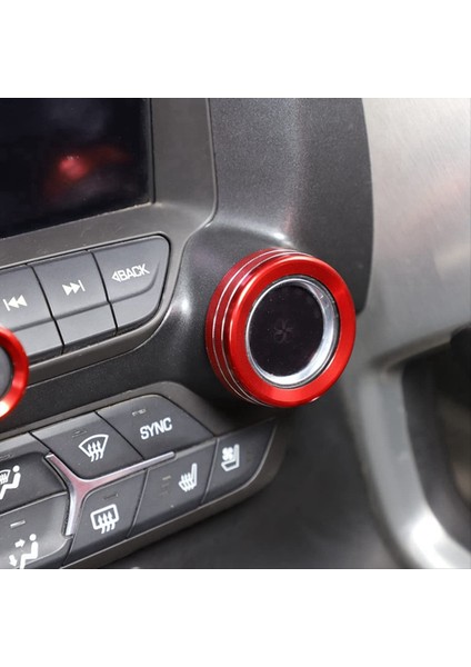 Araba Merkezi Konsol Gümüş Ac Hacim Düğmesi Düğmesi Anahtarı Kapak Trim Chevrolet Corvette C7 2014-2019 (Yurt Dışından) modelleri