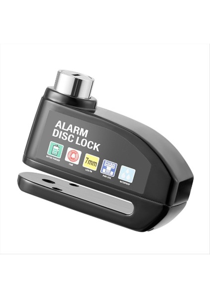 Bisiklet Elektrik Araç Motosiklet Tekerlek Disk Fren Kidi Güvenği Hırsızlık Karşı Motosiklet Asma Kit Disk Kidi Siyah (Yurt Dışından)