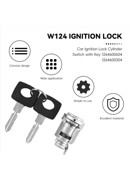 Mercedes Benz W124 C124 W201 190E 260E E320 Için Araba Ateşleme Kit Sindir Anahtarı 1264600604 1264600304 (Yurt Dışından) fırsatları