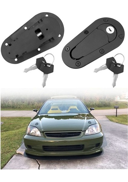 Universal Hood Kitler Kaput Kitleri Kaput Pimleri Kaput Kit Kiti Kit Araç Aksesuarları Siyah (Yurt Dışından) indirimleri