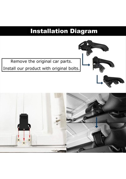 Jeep Wrangler Jk 2007-2017 Aksesuarları Için Araba Sert Üst Kelepçesi Hardtop Mandal Çerçeve Braketi 68004562AC 68004562AA (Yurt Dışından) modelleri