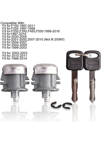 1999-2016 Için Araba Kapısı Kidi Namlu Seti Ford F150 F250 F350 Süper Görev 1998-2014 Ncoln Navigator 7C3Z1521990A (Yurt Dışından) fiyatları