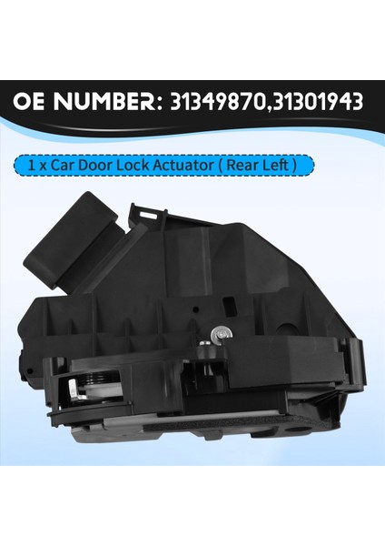 5pinler Arka Sol Yan Kapı Kit Aktüatör Sistemi 31301943 31349870 Volvo V60 I S60II XC60 (Yurt Dışından) fırsatları