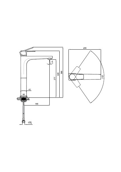 Kale Sempre Yüksek Lavabo Bataryası modelleri