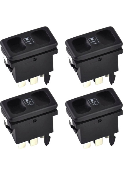 4pcs Araba Siyah Plastik Metal Güç Penceresi Kontrol Anahtarı Düğmesi 191959855 Golf Için BDP605 Jetta Mk2 1985 -1987 1988 1989 (Yurt Dışından)