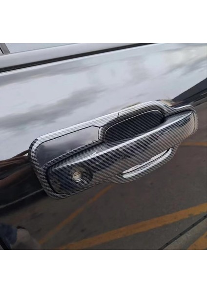 Ford Ranger 2023 2024 Dış Aksesuarlar Için Yan Kapı Kolu Kapak Döşeme Abs Karbon Fiber - Akıllı Anahtar Deliği Olmadan (Yurt Dışından) indirimleri