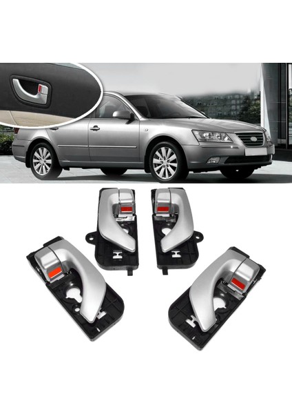 Iç Kapı Kolu Ön Sol Sol Set Hyundai Sonata Için 2005 2006 2007 2008 826103K020 826203K020 Araba Stil (Yurt Dışından) indirimleri