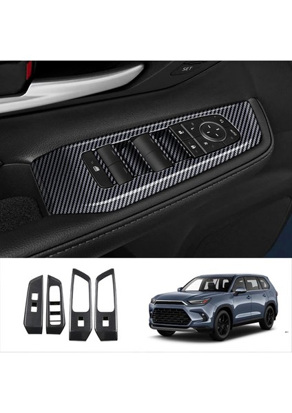 Araba Penceresi Anahtarı Asansör Paneli Kapı Kol Tabanları Panel Toyota Grand Highlander Için Karbon Fiber Tirm 2024 Lhd (Yurt Dışından) indirimleri