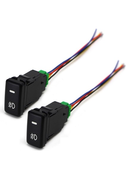 2x Otomatik Getirme Anahtarı Su Geçirmez Toyota Lexus Beyaz Işık Için 4 Hat Sis Lambası Anahtarı (Yurt Dışından)