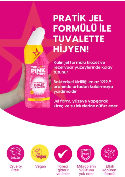 Mucizevi Tuvalet Temizleyici 750ML + Köpüren Tuvalet Temizleyici 3 Adet fiyatları