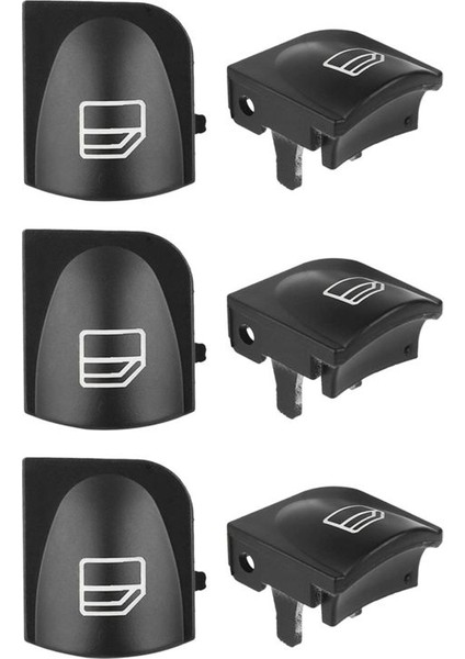 6x Pencere Anahtarı Düğmesi Mercedes Benz W203 W208 C Clk Sınıf Ön Sol+Sağ Pencere Anahtarı Onarım Düğmesi Kapakları (Yurt Dışından)