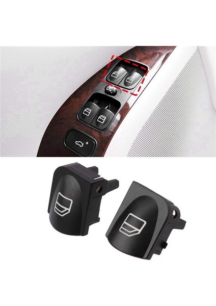 6x Pencere Anahtarı Düğmesi Mercedes Benz W203 W208 C Clk Sınıf Ön Sol+Sağ Pencere Anahtarı Onarım Düğmesi Kapakları (Yurt Dışından) fiyatları