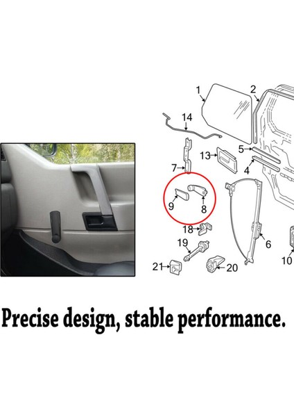 Pencere Sarıcı Krank Tutucu Regülatör Kapağı 357837581 T4 1990-1994 Taşıyıcı Carrado 1984-1992 Passat 1982-1992 (Yurt Dışından) modelleri