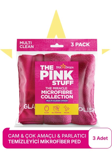 Mucizevi Mikrofiber Bez Koleksiyonu 3'lü Paket-Cam/çok Amaçlı/parlaklık