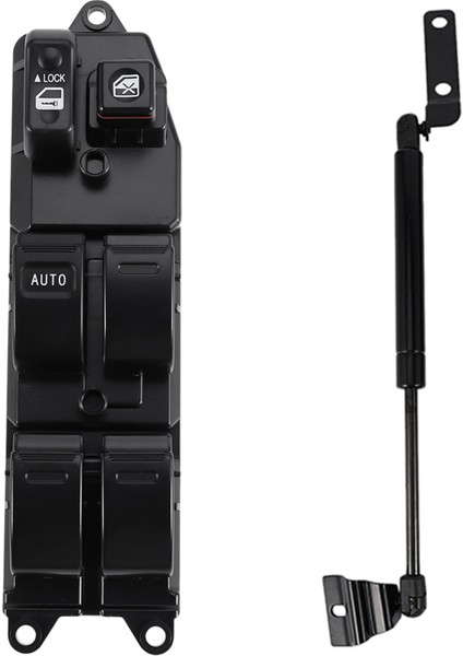 2 Set Araba Aksesuarları 1 Pcs Pencere Ana Kontrol Anahtarı ve 1 Set Araç Ön Bonnet Kaput Gaz Dikişleri (Yurt Dışından)