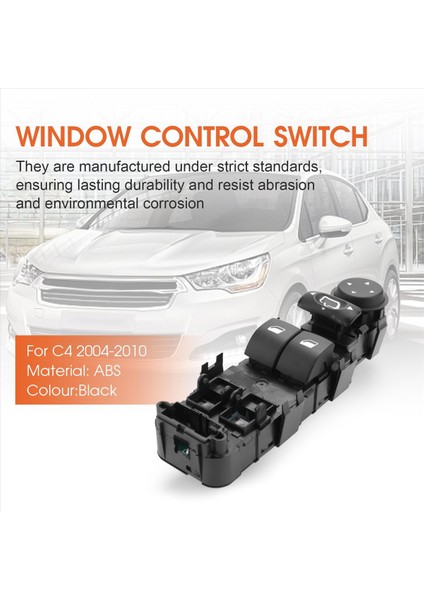 Araç Elektrik Pencere Kontrol Anahtarı 9651464277 6554 Citroen Için He C4 2004 2005 2006 2007 2008 2009 2010 (Yurt Dışından) indirimleri