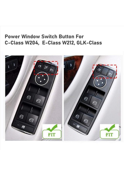 4x Ana Pencere Anahtarı Düğmesi Mercedes-Benz C-Serisi W204 S204 W212 W246 W166 W463 E-Serisi E200 E220 E250 (Yurt Dışından) indirimleri