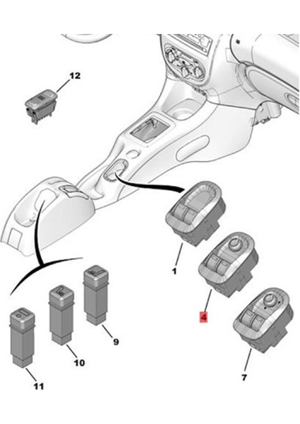 Araç Pencere Kontrol Anahtarı Dikiz Bakış Ayna Anahtarı Yan Ayna Ayarı Anahtarı 6554 Wa 6554WA Peugeot 206 306 (Yurt Dışından) fırsatları