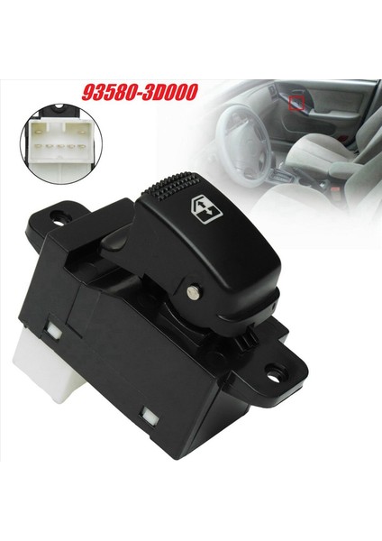 Hyundai Elantra Sonata Kia Rio Için 10X Yolcu Tarafı Elektrikli Pencere Anahtarı 93580-3D000 (Yurt Dışından) fırsatları