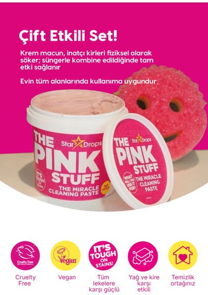 Mucizevi Miracle Temizlik Macunu 850 gr & Mucizevi Dual Çift Traflı Bulaşık Süngeri fiyatları