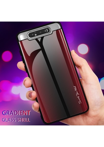 Galaxy A80 / A90 Için Gradyan Renkli Temperli Cam + Tpu Telefon Kılıfı (Yurt Dışından) fırsatları