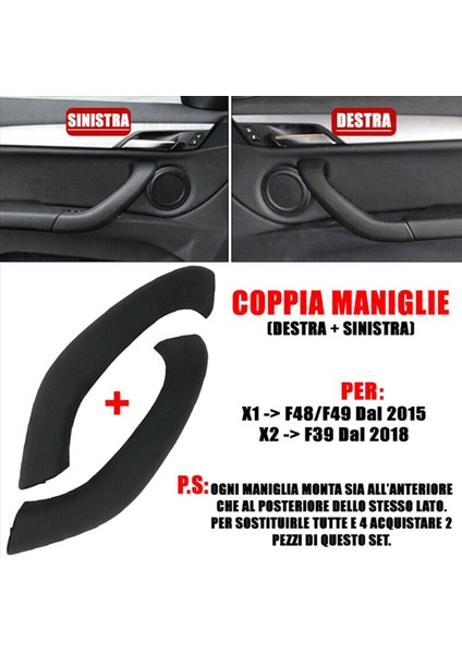 2x 51417417513 Araba Sol Sağ Iç Kapı Çekme Kolu Kol Dayama Kapağı Kapak For-Bmw X1 X2 F48 F49 F39 2016-2020 (Yurt Dışından) indirimleri