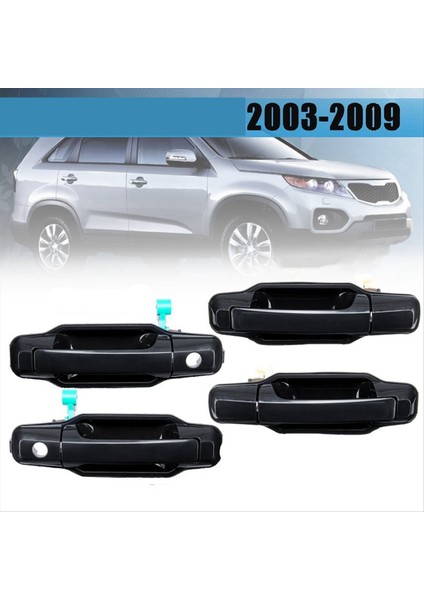 2pcs Arka Sol+Kia Sorento 2003-2009 Için Arka Sağ Dış Kapı Kolu 826503E021/826603E021/836503E01 (Yurt Dışından) fiyatları