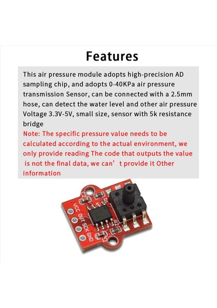 2x 0-40KPA Hava Basınç Sensörü Modülü Su Seviyesi ve Sıvı Seviye Sensör Kontrolör Kartı (Yurt Dışından) modelleri