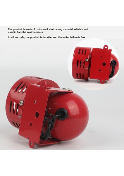 DC24V Kırmızı Mini Metal Motor Siren Endüstriyel Alarm Sesi Elektrik Koruma Hırsızlığa Karşı 120DB MS-190 (Yurt Dışından) modelleri