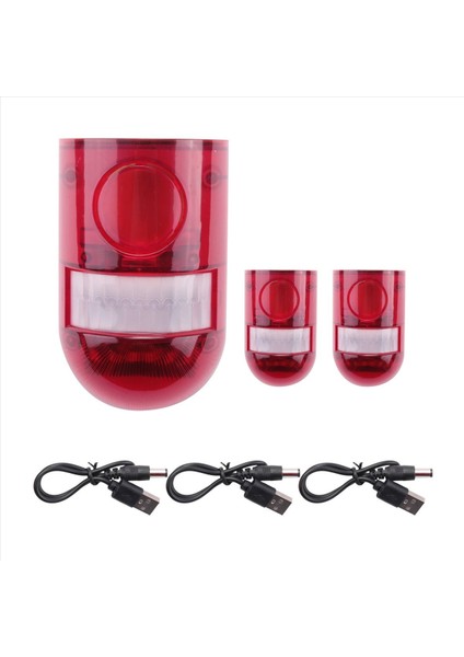 3 Paket Güneş Flaşı Işık Hareket Sensörü Alarmı 129DB Ses Güvenliği Siren IP65 Villa Çiftliği Yard Bahçesi Için Su Geçirmez (Yurt Dışından) modelleri