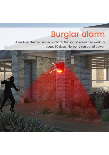 3 Paket Güneş Flaşı Işık Hareket Sensörü Alarmı 129DB Ses Güvenliği Siren IP65 Villa Çiftliği Yard Bahçesi Için Su Geçirmez (Yurt Dışından) indirimleri