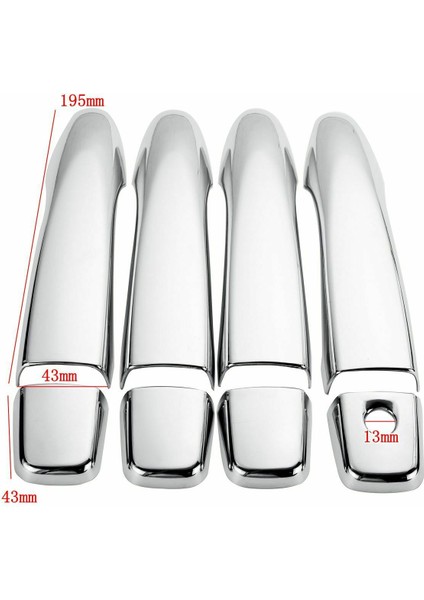 8pcs Nissan Qashqai J11 2014-2019 Için Krom Kapı Kolu Kapak Döşeme (Yurt Dışından) fırsatları