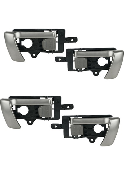 4x Sol +Sağ Yan Iç Iç Kapı Kolu 2007-2012 Gri Knob ile Hyundai Santa Fe 82610-2B010 82620-2B010 (Yurt Dışından)