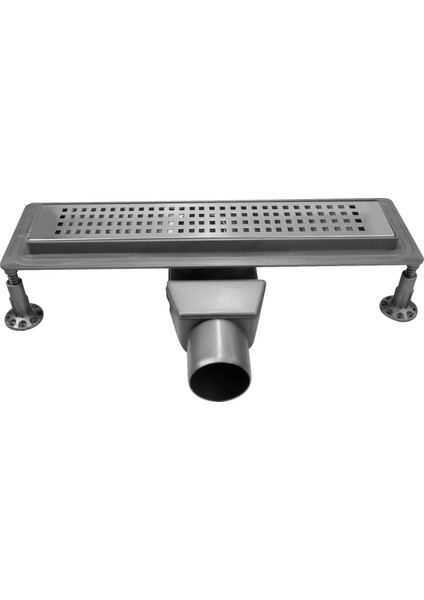 Yalıtım Etekli Paslanmaz Gri Duş Izgarası 40 cm