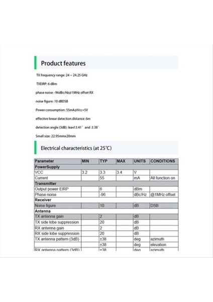 24G Millimetre Dalga Radar Sensörü LD116 Akıllı Düşük Güçlü Insan Vücut Sensörü Modülü Hareket Algılama Sensörü (Yurt Dışından)