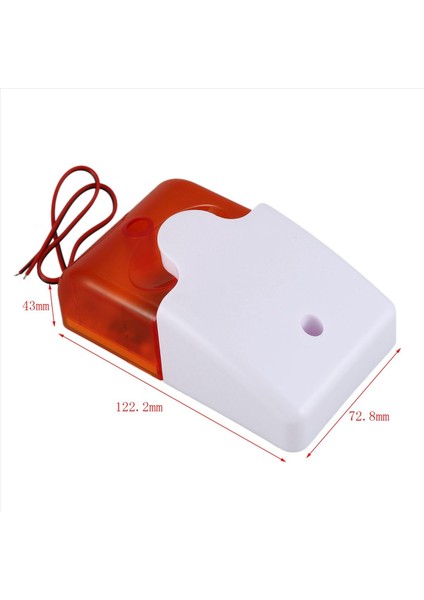 6x Mini Kablolu Strobe Uyarı Siren Dayanıklı Dc 12V Ses Alarmı Yanıp Sönen Hafif Ses Siren 115DB Turuncu (Yurt Dışından) fırsatları