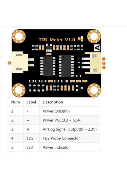 2x Analog Tds Sensör Tds Metre Su Iletkenlik Sensörü Test Cihazı Sıvı Tespit 4 Kablo ile Su Kalitesi Izleme (Yurt Dışından) indirimleri