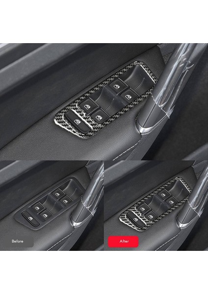 Araç Karbon Fiber Araba Pencere Kontrol Anahtarı Panel Dekor Vw Golf Için Destek Dikkatli Çıkartmalar 7 Mk7 2013-2017 (Yurt Dışından) fiyatları