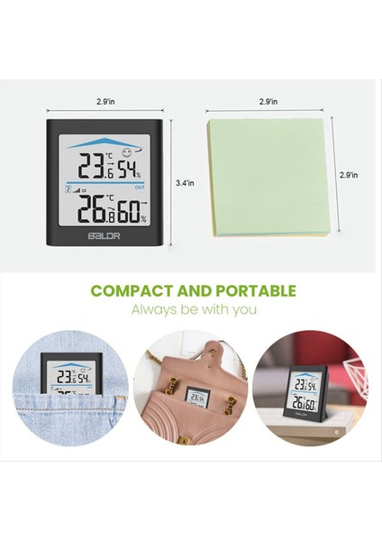 Baldr Digital LCD Hava Durumu Istasyonu Kapalı Dış Trend Higrometre Termometresi Kablosuz Uzaktan Sensör Hareketi (Beyaz) (Yurt Dışından) fiyatları