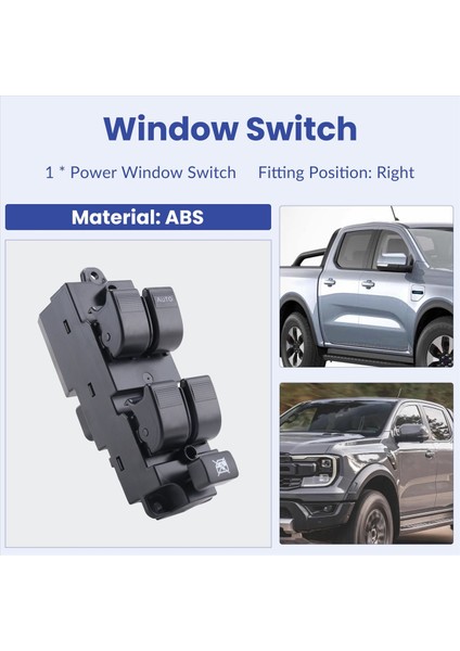 Ford Ranger T6 2013 2014 2015 2016 Için Elektrikli Güç Penceresi Ana Kontrol Anahtarı Düğmesi Kaldırıcı UB9D-66-350 (Yurt Dışından) indirimleri